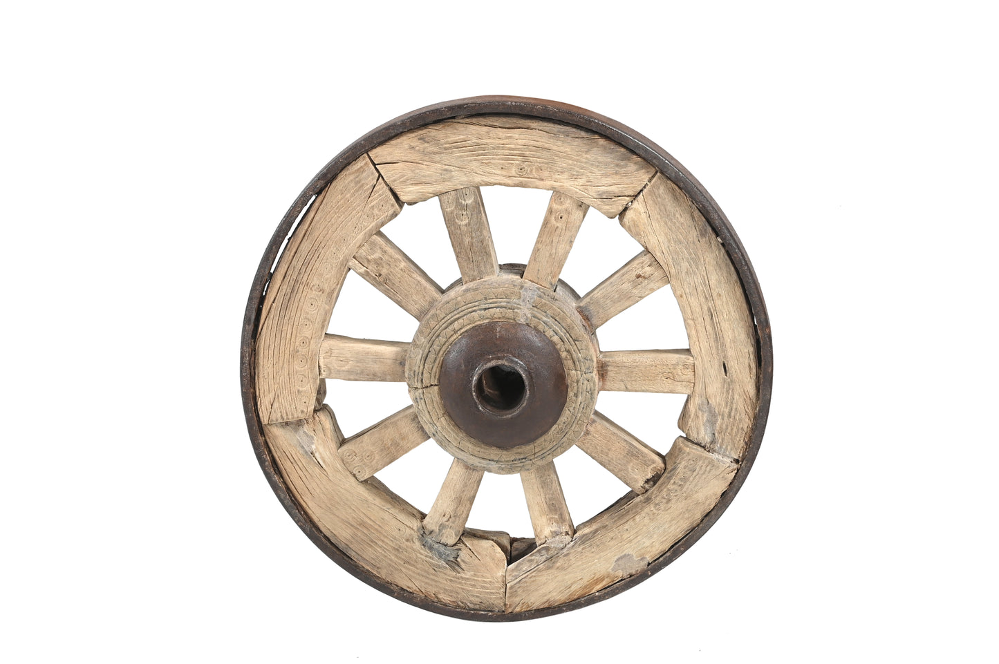 Vintage Indian Wooden Wheel (A26VP44)