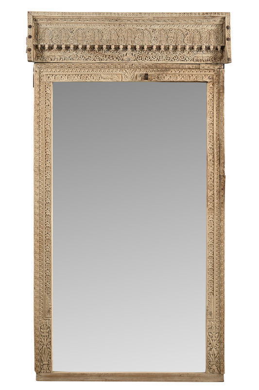 Vintage Indian Carved Mirror (MVP7)