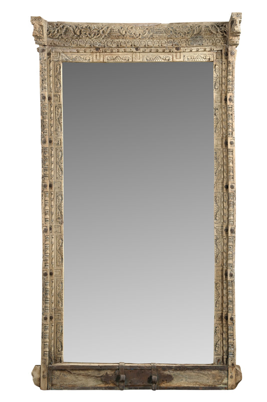 Vintage Indian Carved Mirror (MVP8)