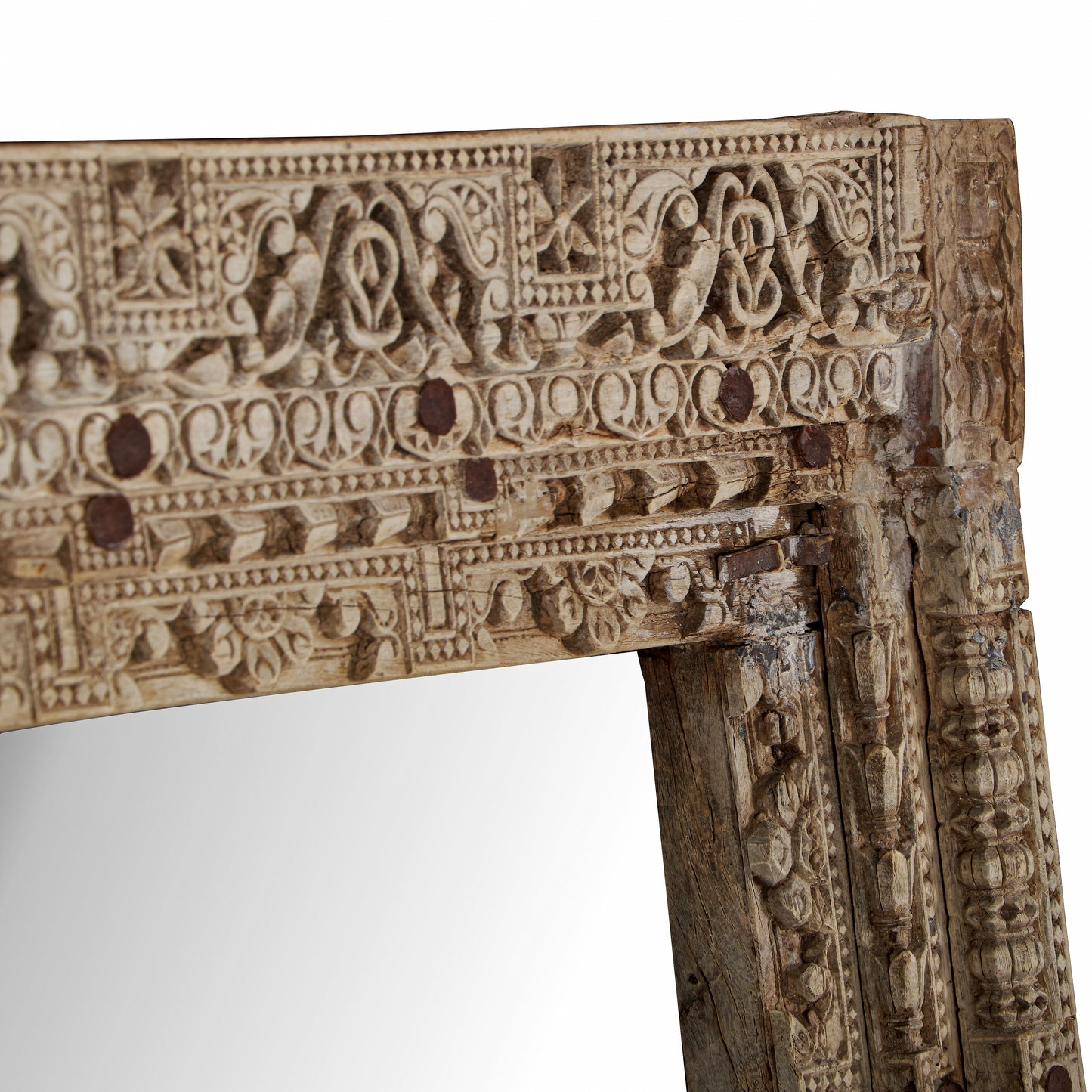 Vintage Indian Hand Carved Mirror (A26VP05)