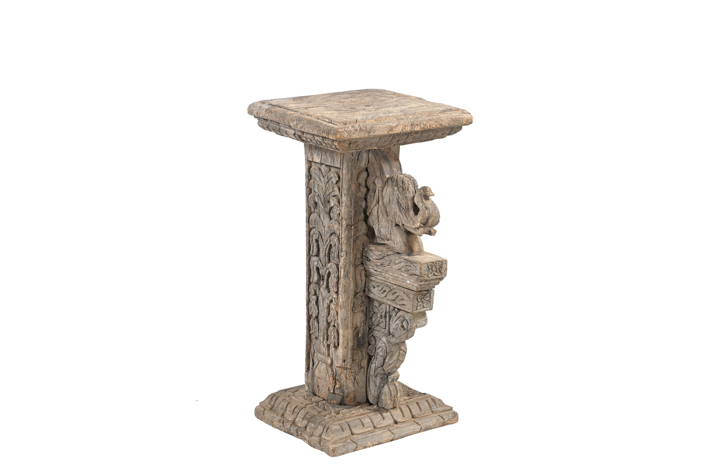 Vintage Indian Hand Carved Side Table (A26VP11)
