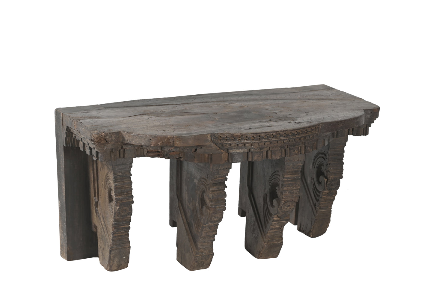 Vintage Indian Hand Carved Table (A26VP38)