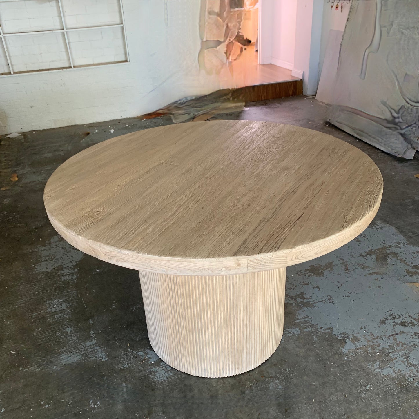 Round Elm Dining | 120 cm wide | Natural Elm