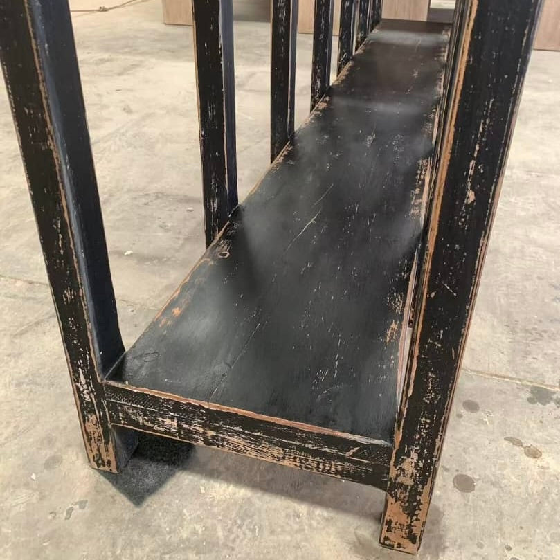 Mehraab Elm Console | 240 cm | Vintage Black
