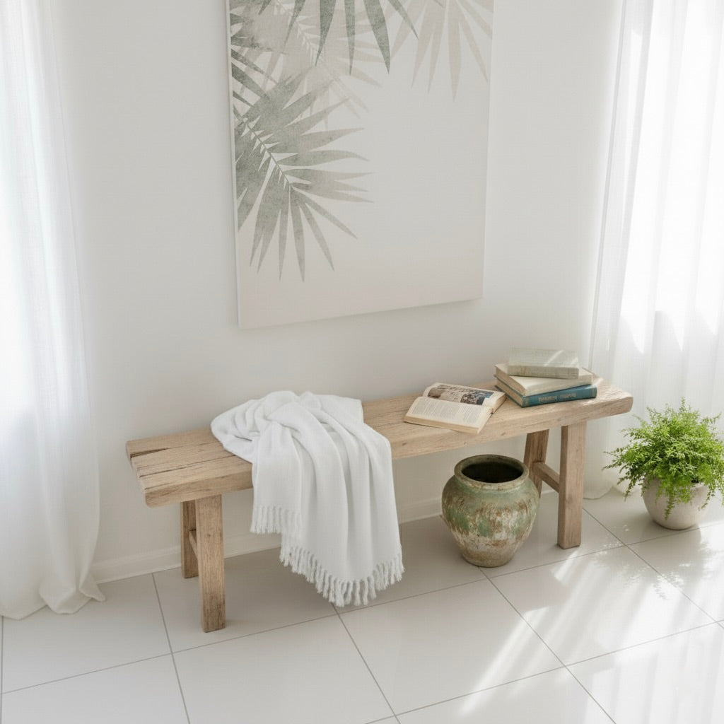 Tia Elm Bench | 180 cm | Natural