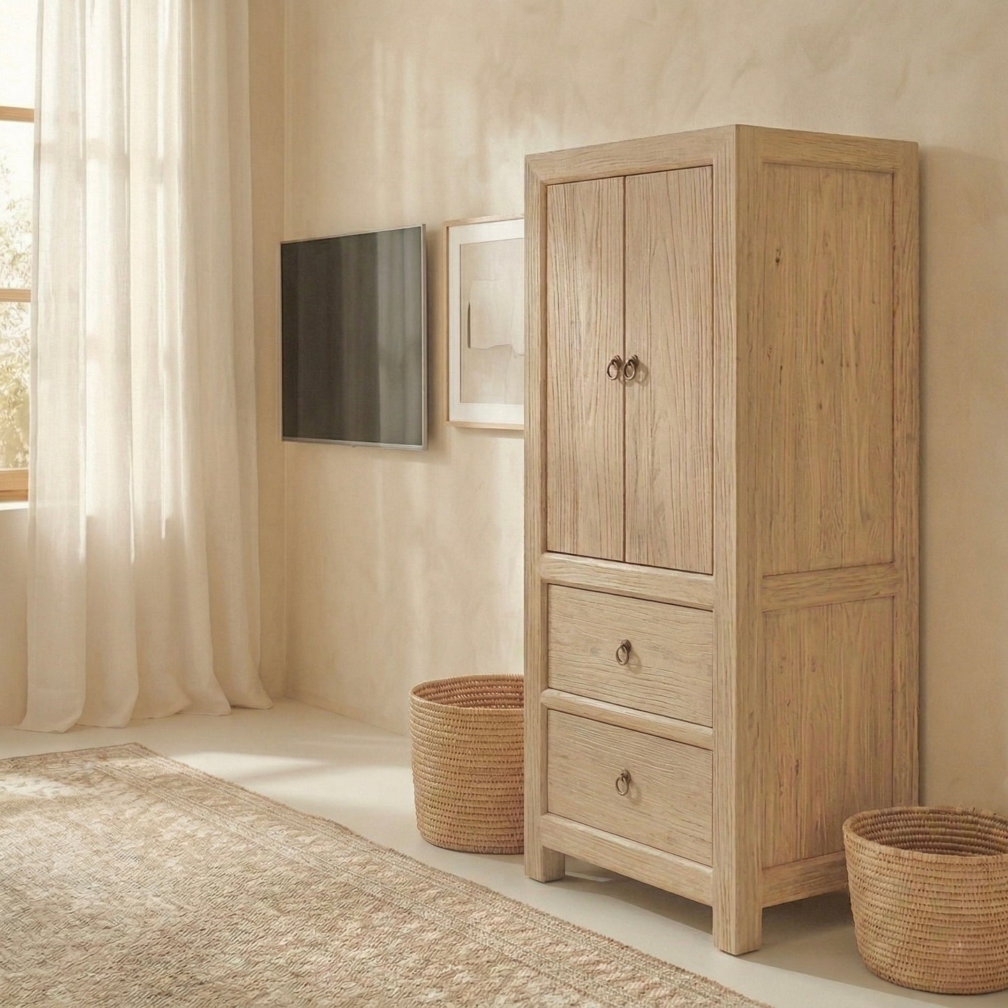 Reclaimed Elm Cabinet | 80 cm wide | Natural Elm