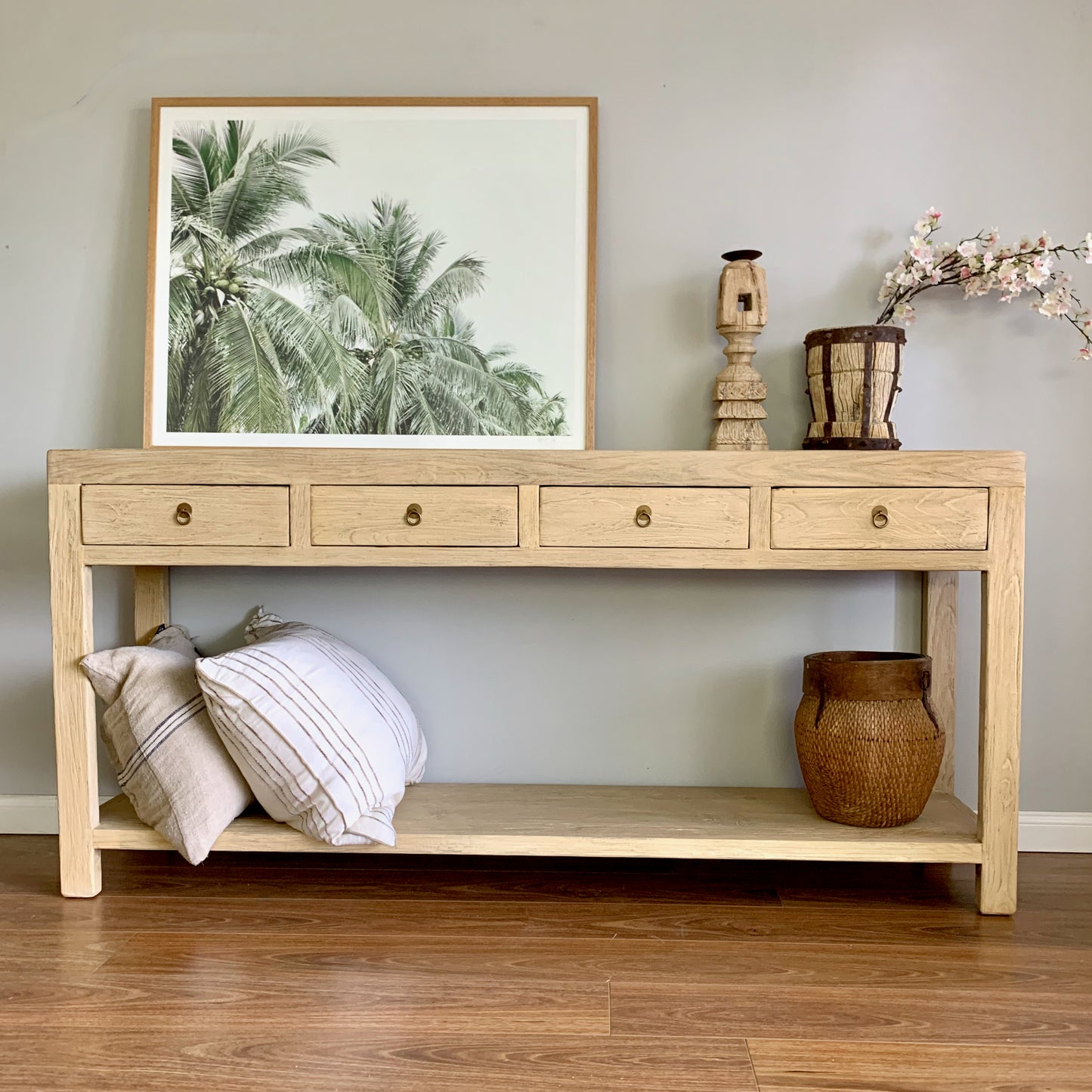 Reclaimed Elm Console | 190 cm | Natural Elm