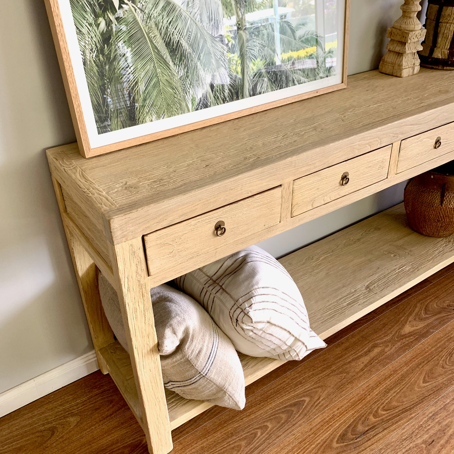 Reclaimed Elm Console | 190 cm | Natural Elm