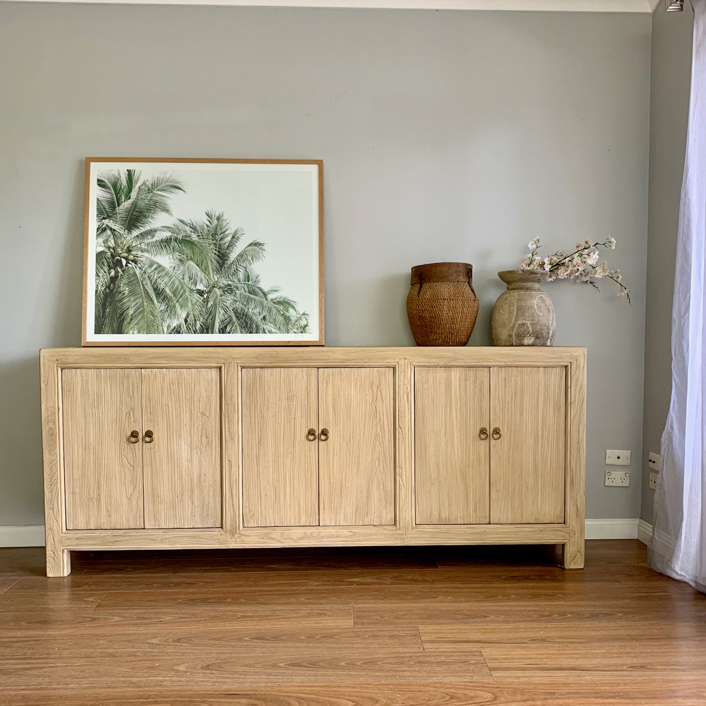 Reclaimed Elm Buffet | six doors | 220 cm | Natural Elm
