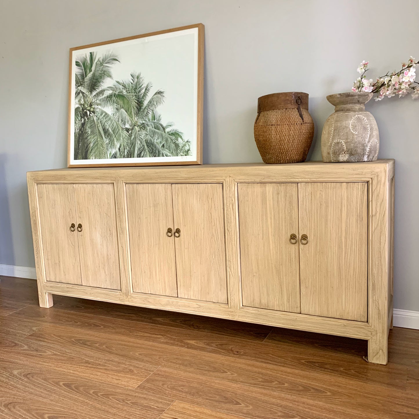 Reclaimed Elm Buffet | six doors | 220 cm | Natural Elm