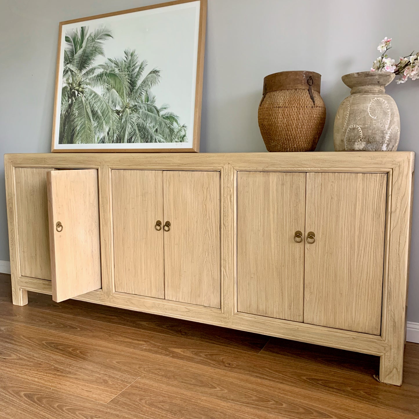 Reclaimed Elm Buffet | six doors | 220 cm | Natural Elm