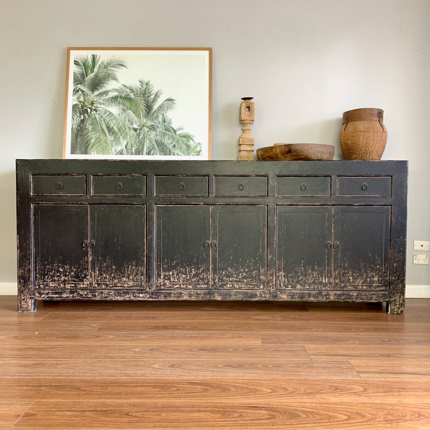 Reclaimed Elm Buffet | 240 cm | Vintage Black