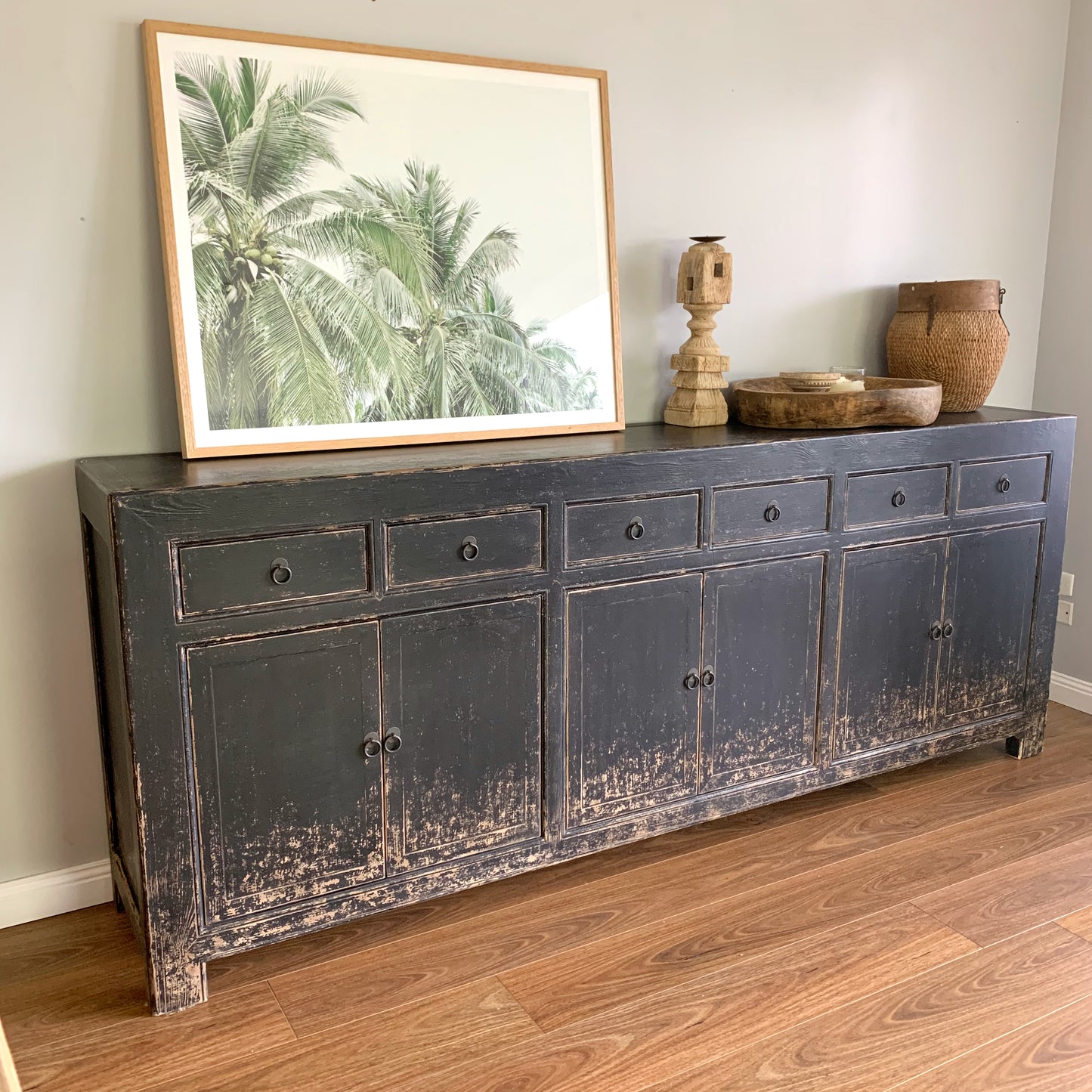 Reclaimed Elm Buffet | 240 cm | Vintage Black