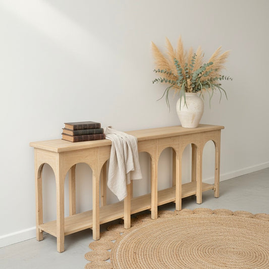 Mehraab Elm Console | 240 cm | Natural Elm