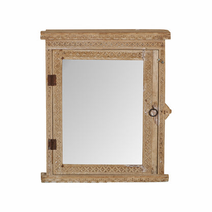Vintage Indian Hand Carved Mirror (A26VP24)