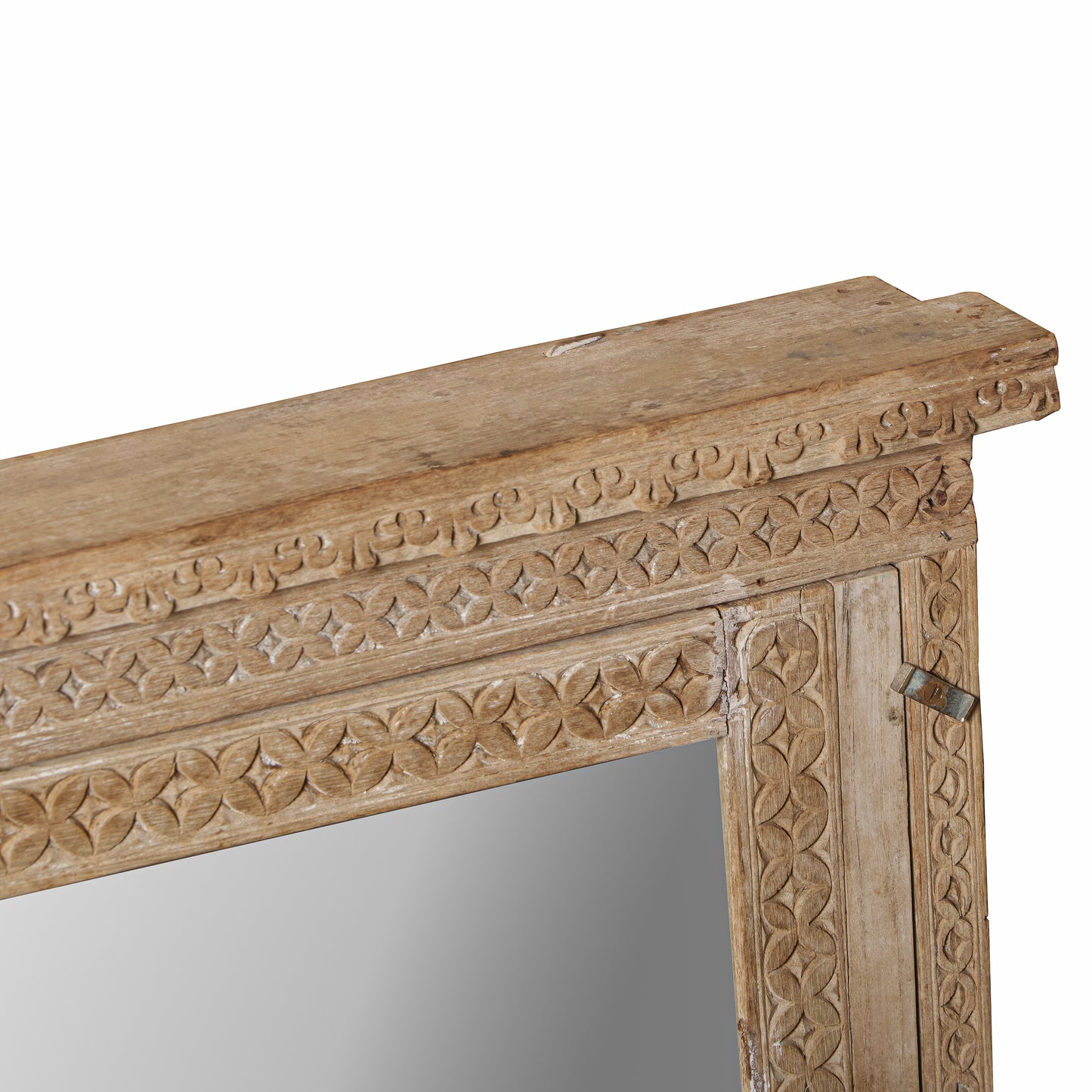 Vintage Indian Hand Carved Mirror (A26VP24)