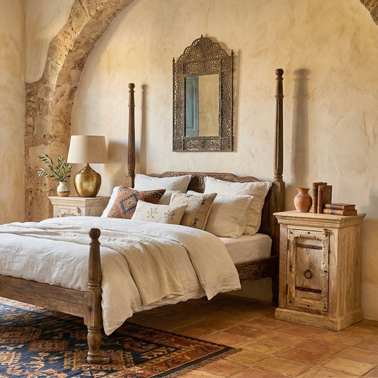 Vintage Indian Bedside Tables (A26VP14)