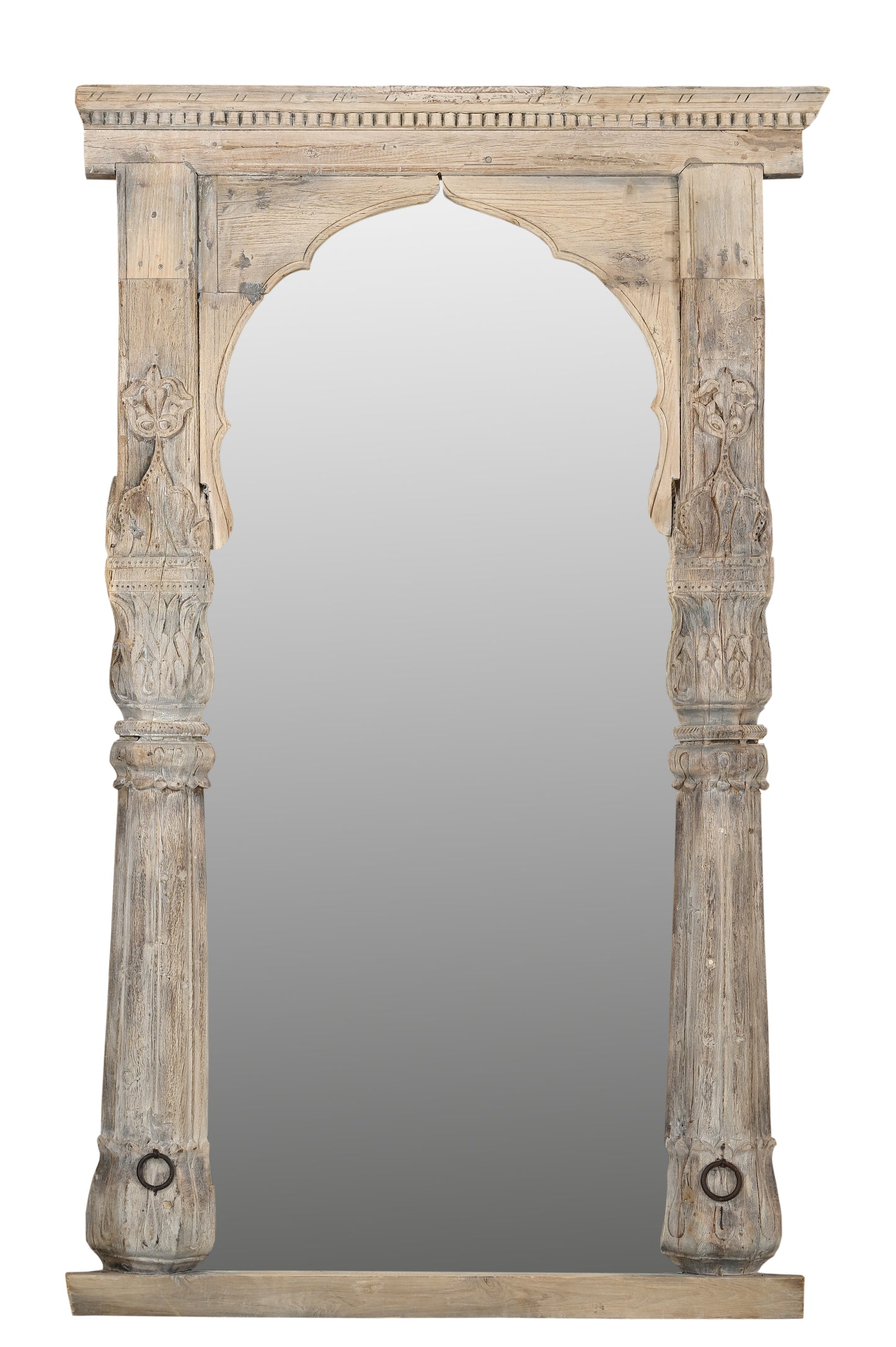 Vintage Indian Hand Carved Mirror (J24VP11)