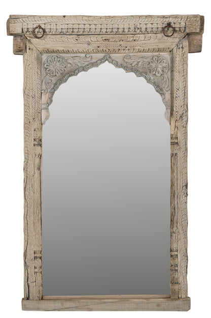 Vintage Indian Hand Carved Mirror (J24VP16)