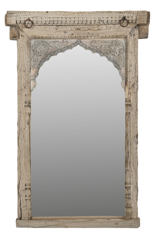 Vintage Indian Hand Carved Mirror (J24VP16)