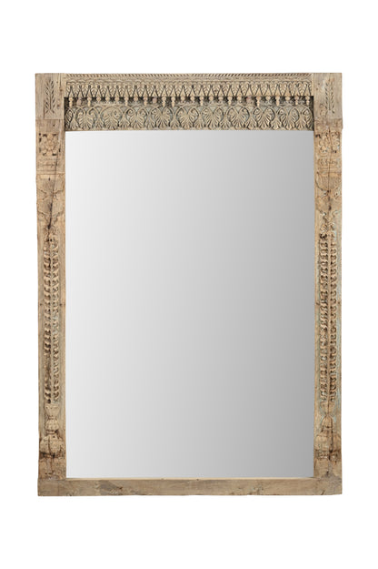 Vintage Indian Hand Carved Mirror (J25VP40)