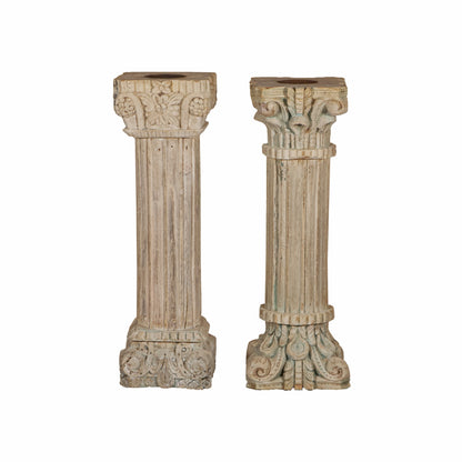 Vintage Indian Pillar Candle Holder (A26VP28)