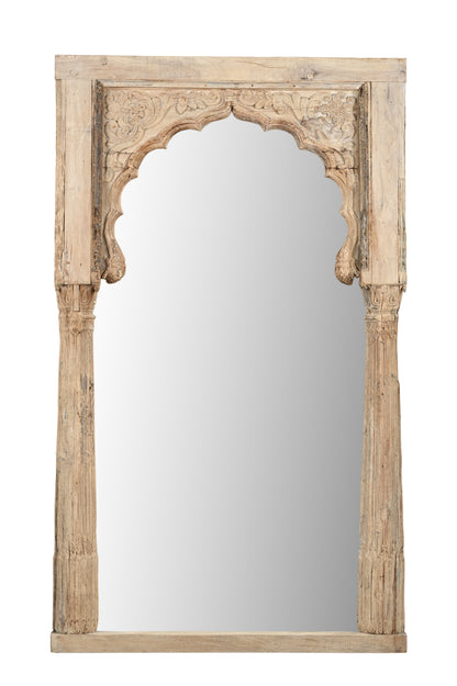 Vintage Indian Hand Carved Mirror (J25VP67)