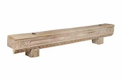 Vintage Indian Hand Carved Bench Seat (A26VP18)