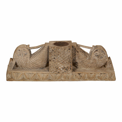 Vintage Indian Hand Carved Candle Stand (A26VP21)