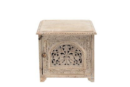 Vintage Indian Hand Carved Side Table (A26VP33)