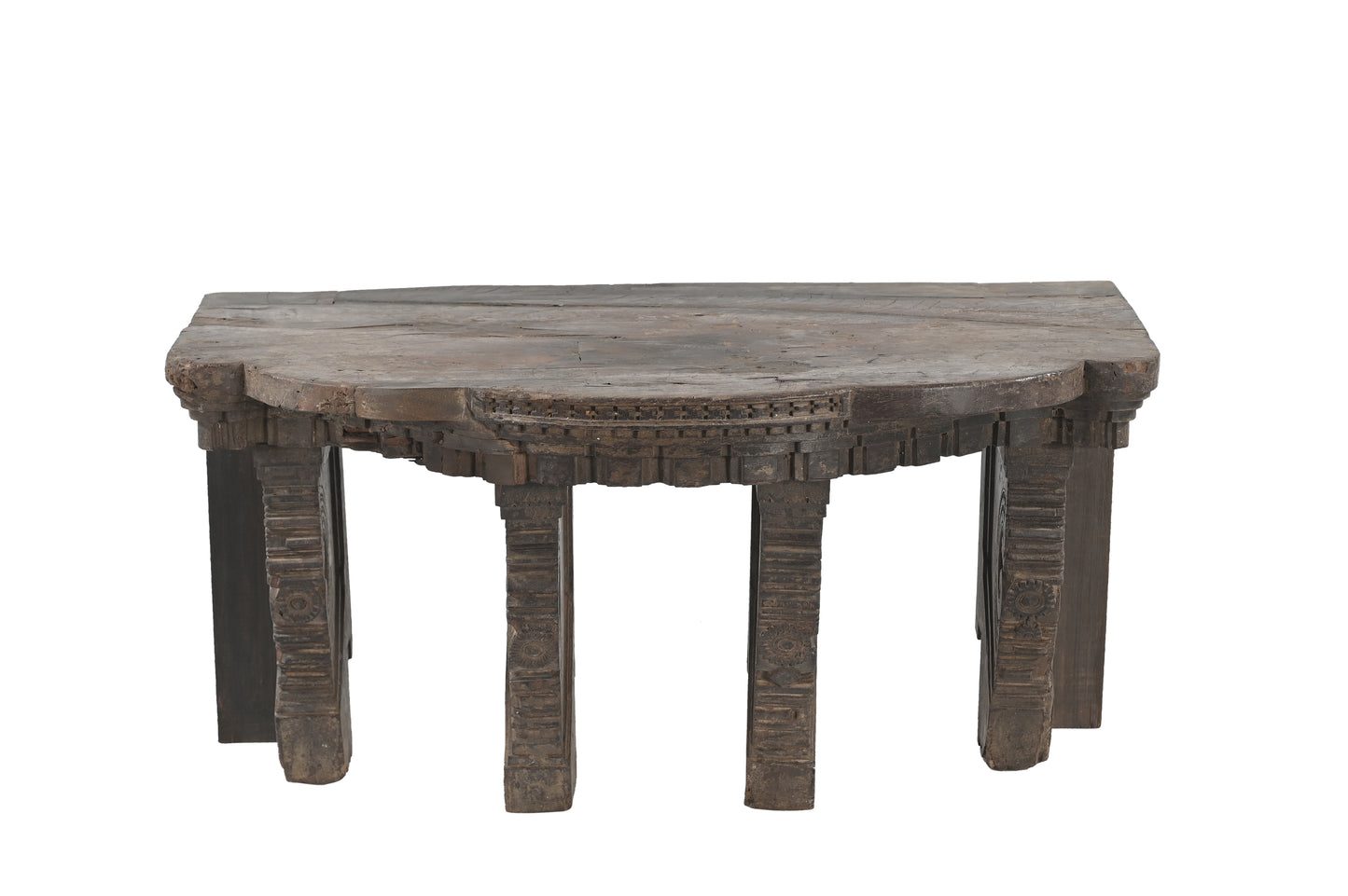 Vintage Indian Hand Carved Table (A26VP38)