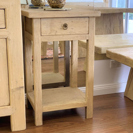 Reclaimed Elm Side Table