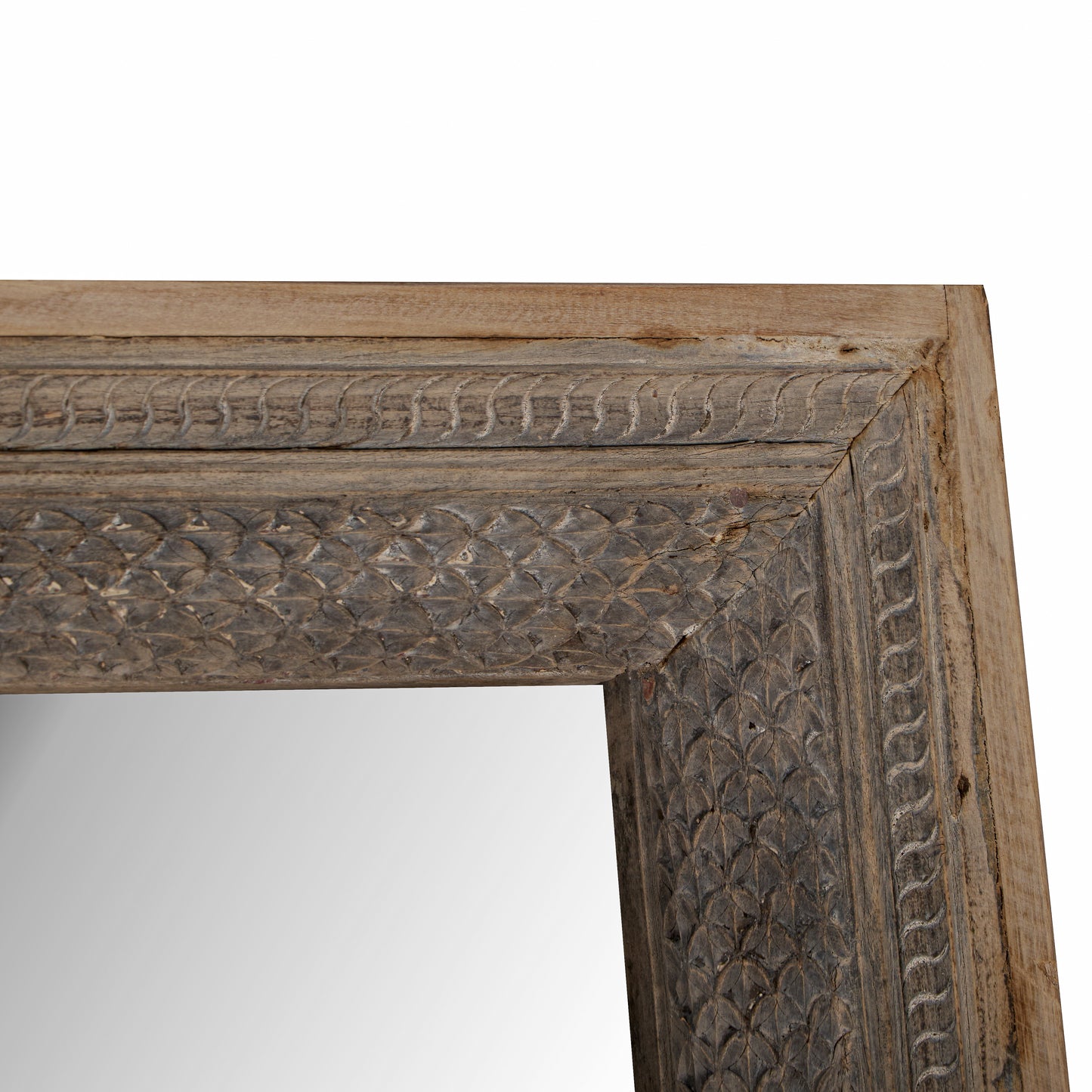 Vintage Indian Hand Carved Mirror (A26VP52)