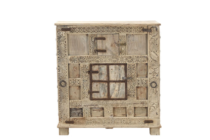 Vintage Indian Hand Carved Cabinet (A26VP54)