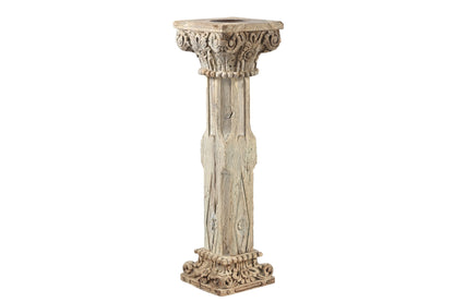 Vintage Indian Pillar Candle Stand (A26VP55)
