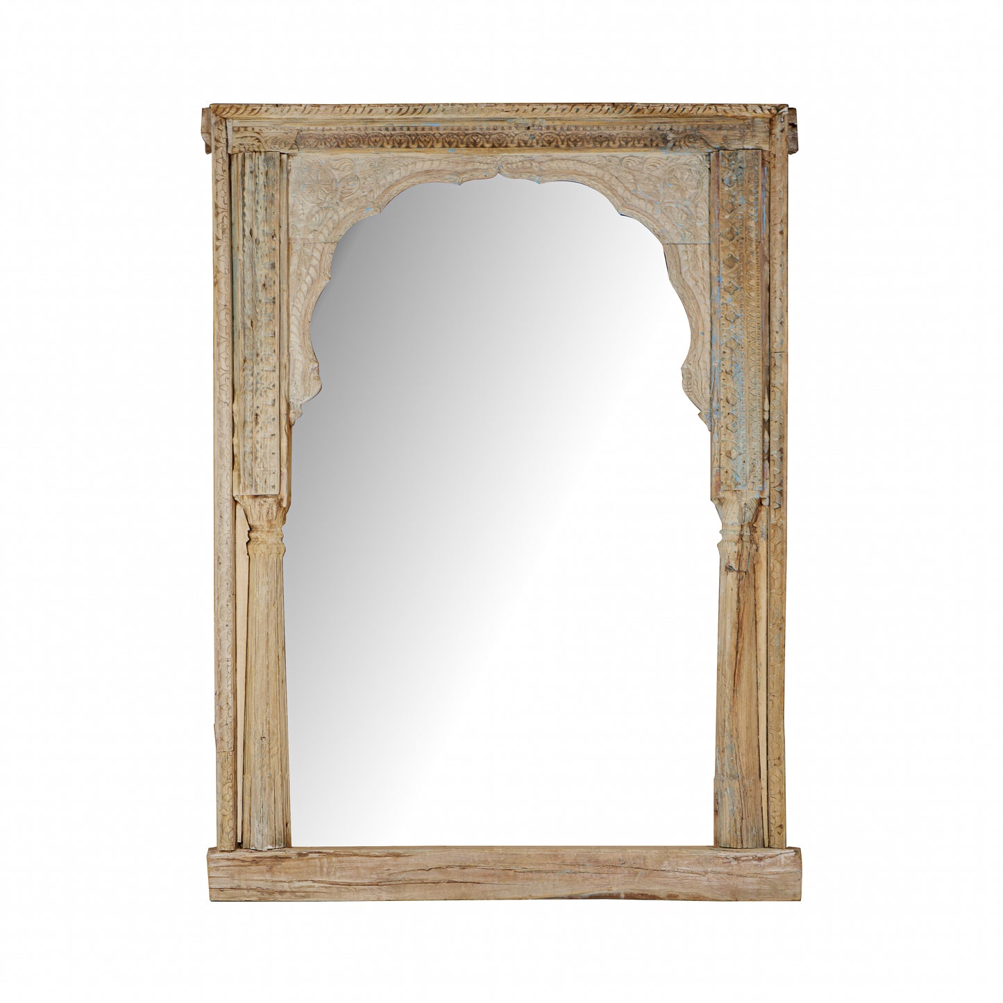 Vintage Indian Hand Carved Mirror (A26VP62)