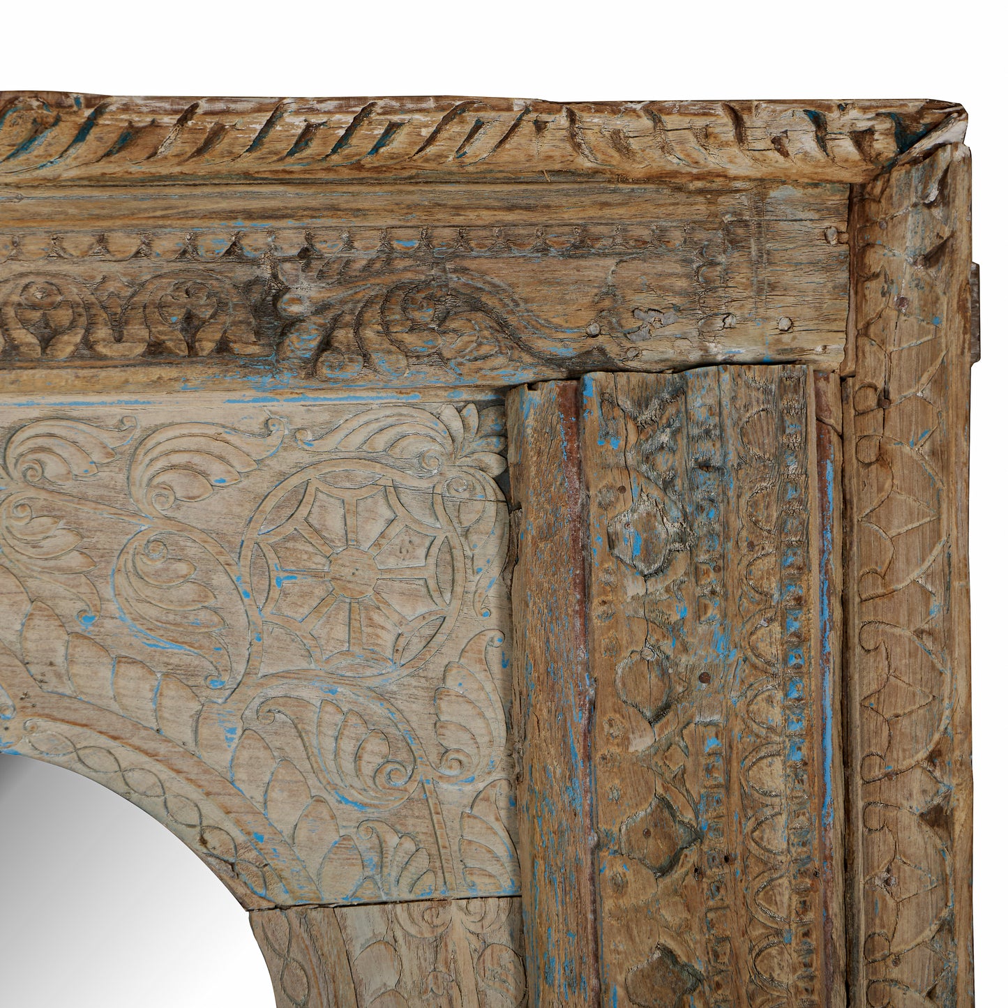 Vintage Indian Hand Carved Mirror (A26VP62)