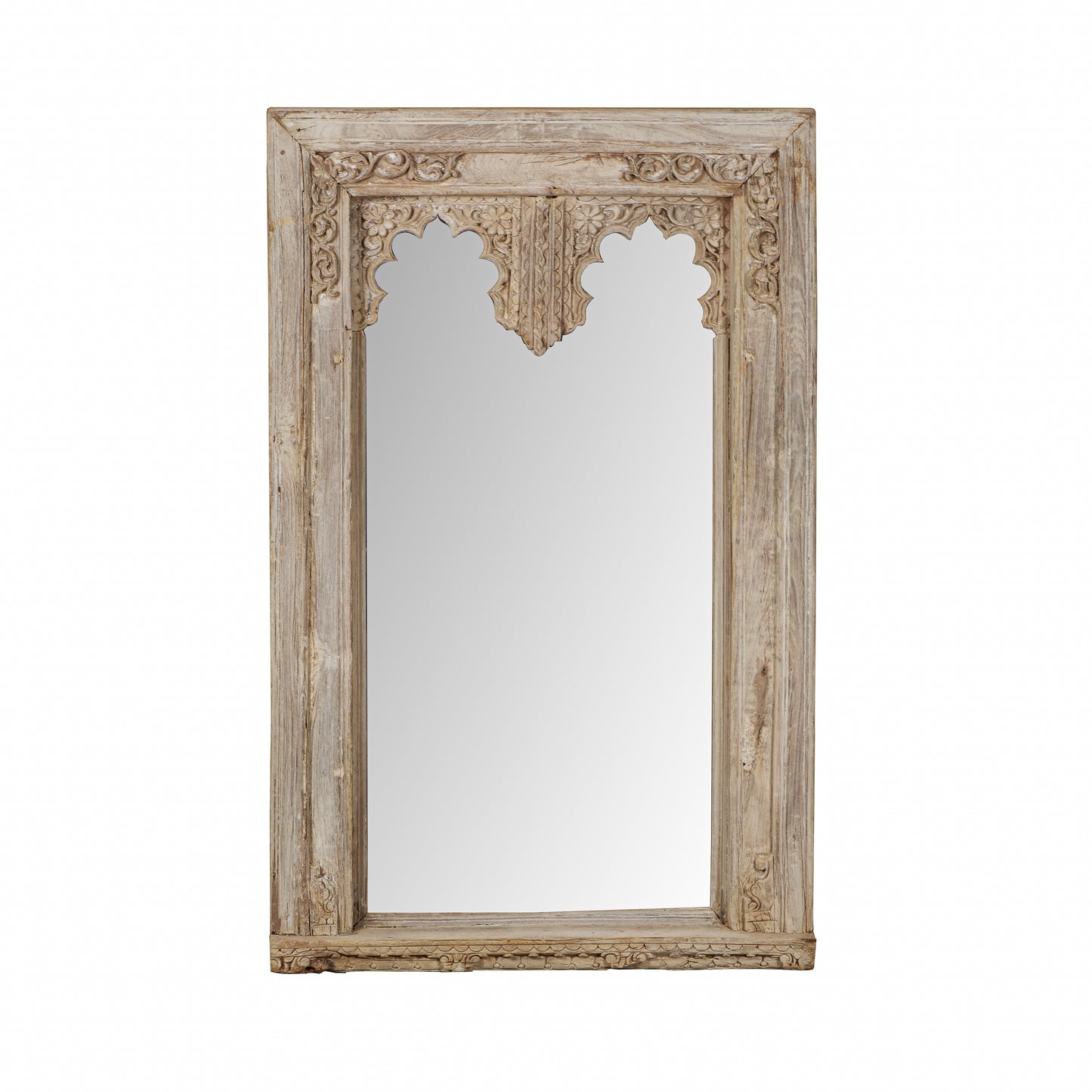 Vintage Indian Hand Carved Mirror (A26VP64)