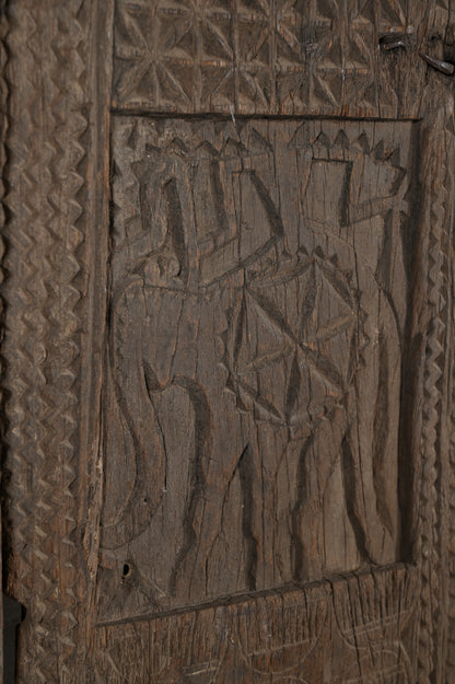 Vintage Indian Wooden Wall Panel (A26VP85)