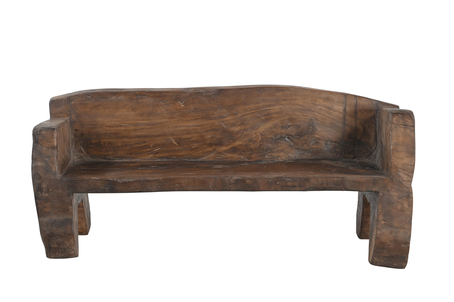 Vintage Indian Hand Carved wooden bench (A26VP100)