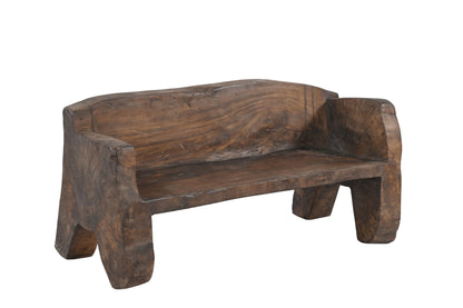 Vintage Indian Hand Carved wooden bench (A26VP100)