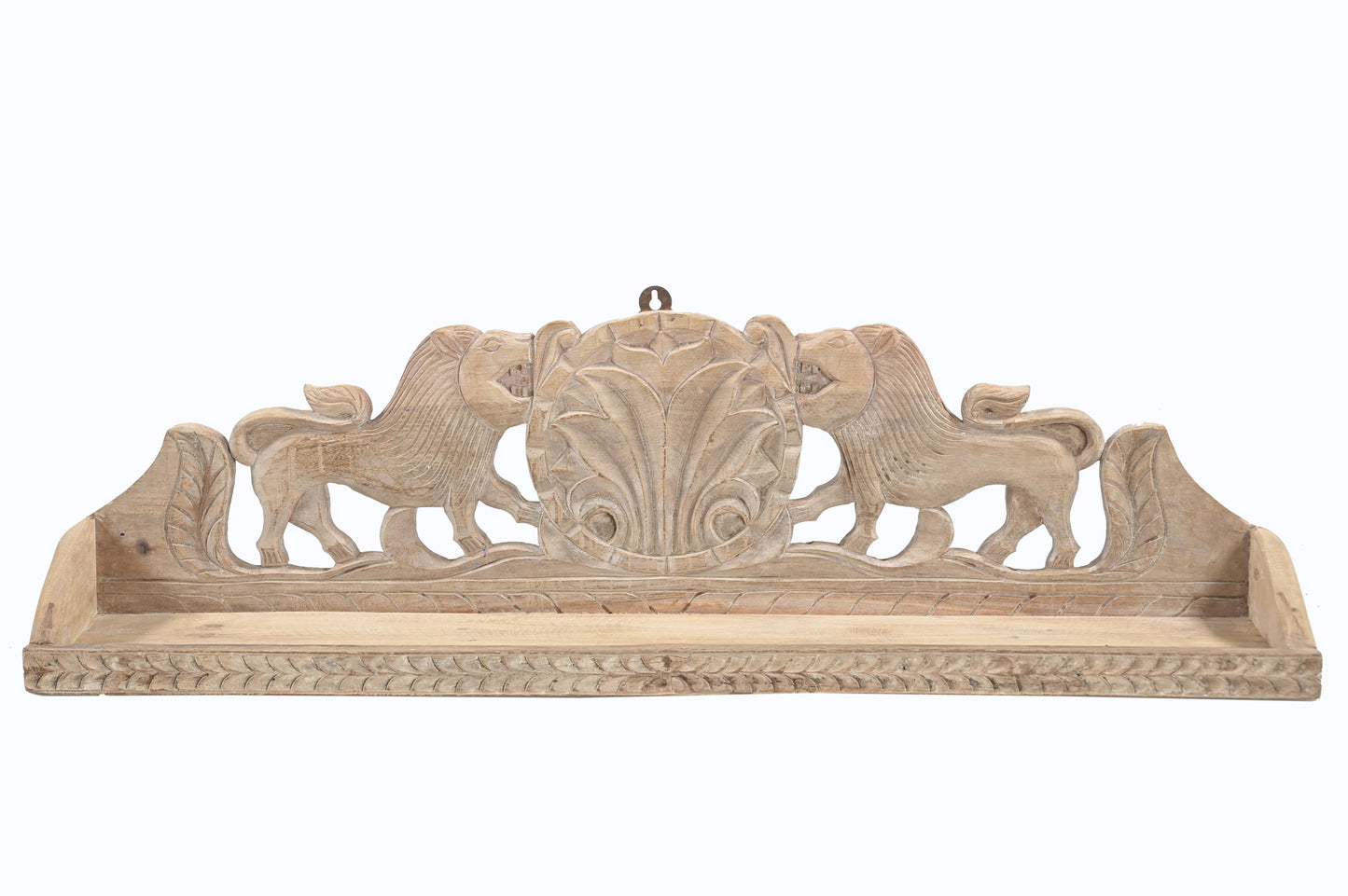 Vintage Indian hand carved wooden wall shelf (A26VP104)