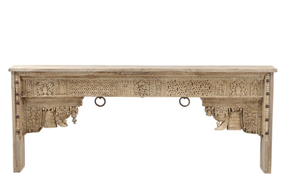 Vintage Indian Hand Carved Panel Console (A26VP107)