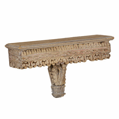 Vintage Indian Hand Carved Wall Shelf (A26VP109)