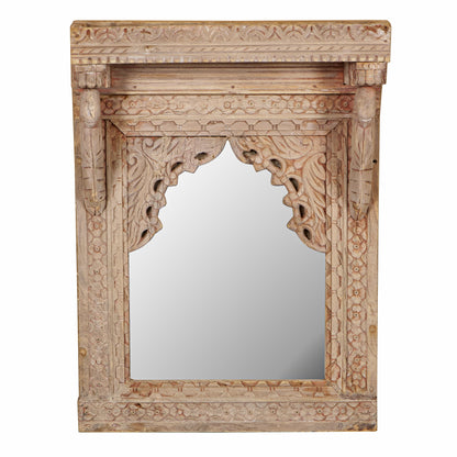 Vintage Indian Hand Carved Mirror (A26VP117)