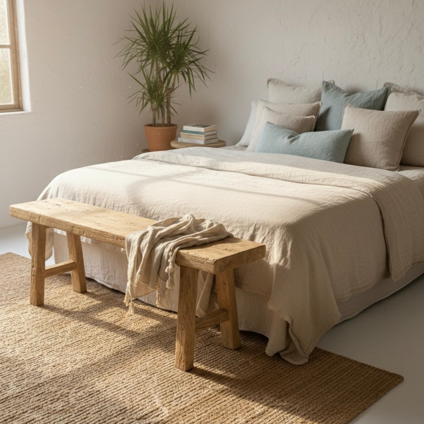 Tia Elm Bench | 150cm | Natural