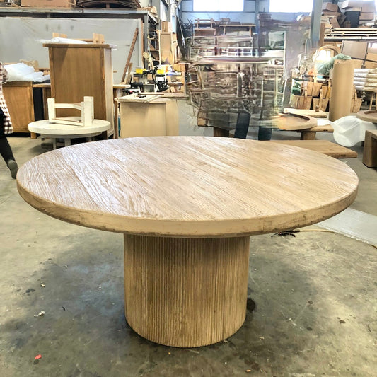 Round Elm Dining  | 152 cm wide | Darker Elm