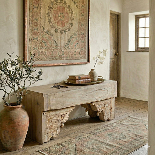 Vintage Indian Bench Seat (A26VP15)