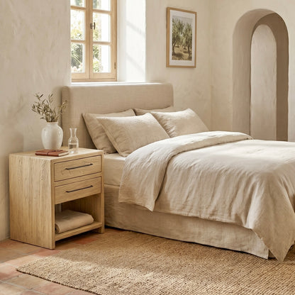 The Capri Elm Bedside | 50 cm wide | Natural Elm