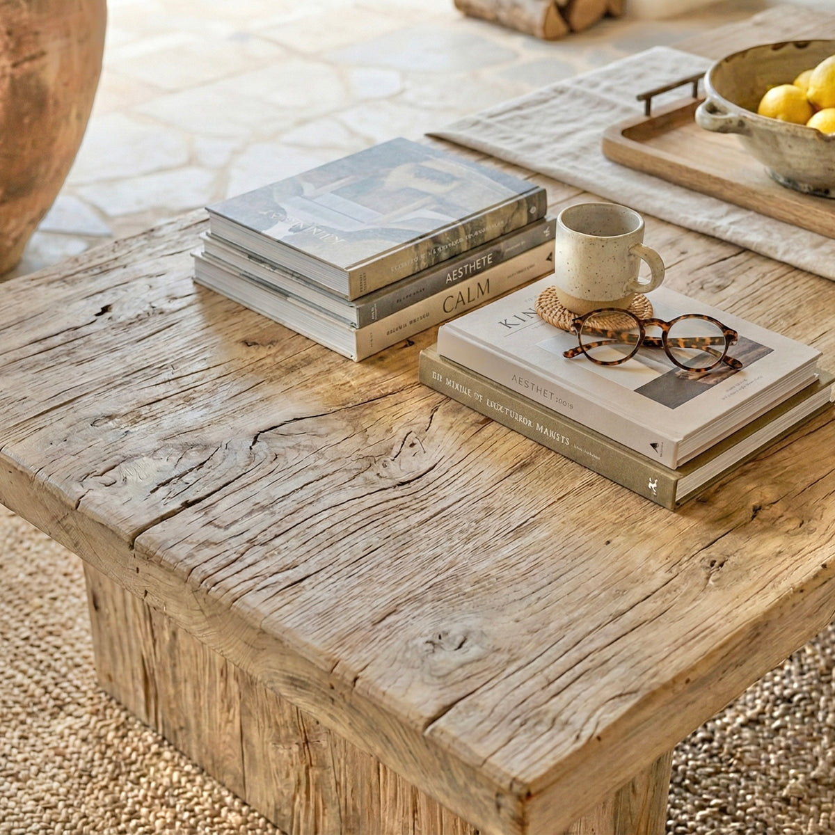 Reclaimed Elm Coffee Table | 150 cm | Natural Elm | Vintage Wood buy in ...